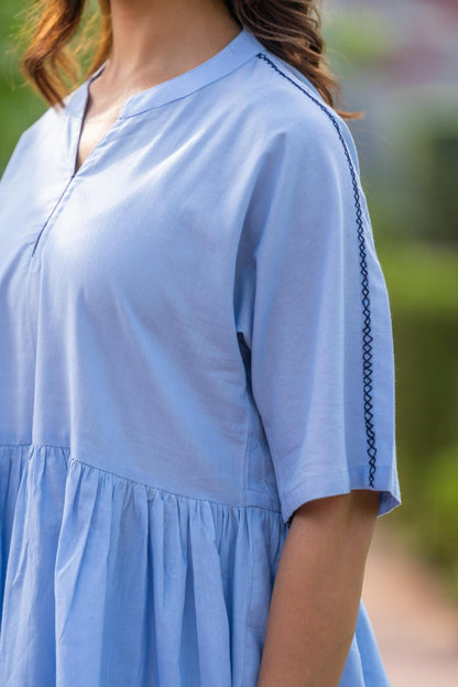 BLUE FROCK STYLE TOP-NFT135