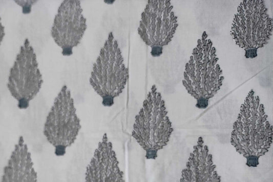 BLOCK PRINTED COTTON FABRIC-PCF224(0.5 MTR)