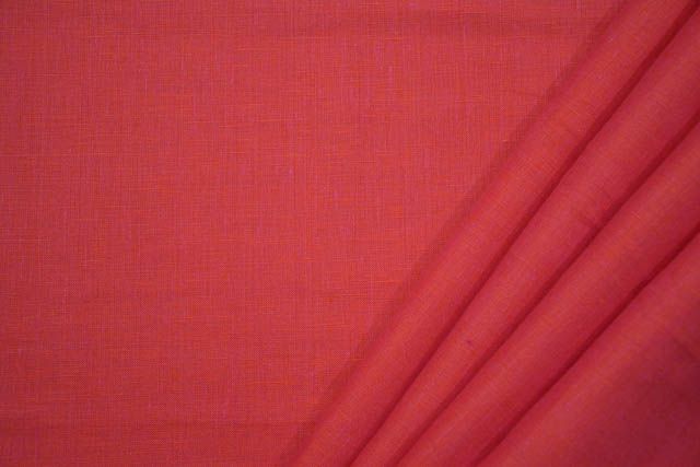 Pink Orange Double Tone European Linen Fabric