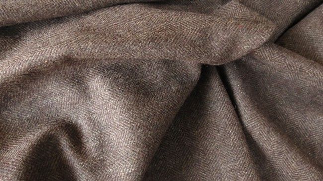 Brown Tweed Wool Fabric By The Yard Hf998s