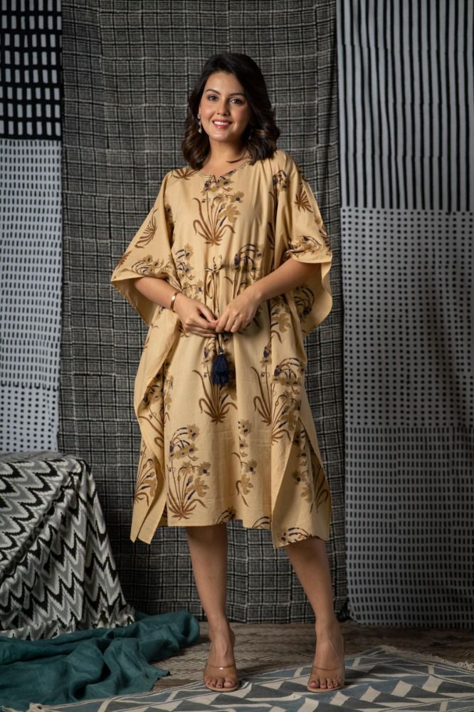 Floral Bagru Kaftan