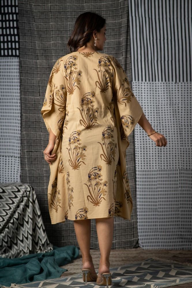 Floral Bagru Kaftan