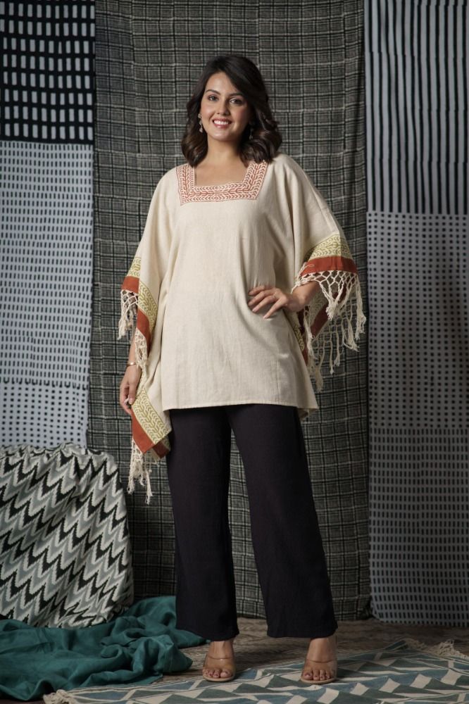 Block Printed Khari Kaftan Top