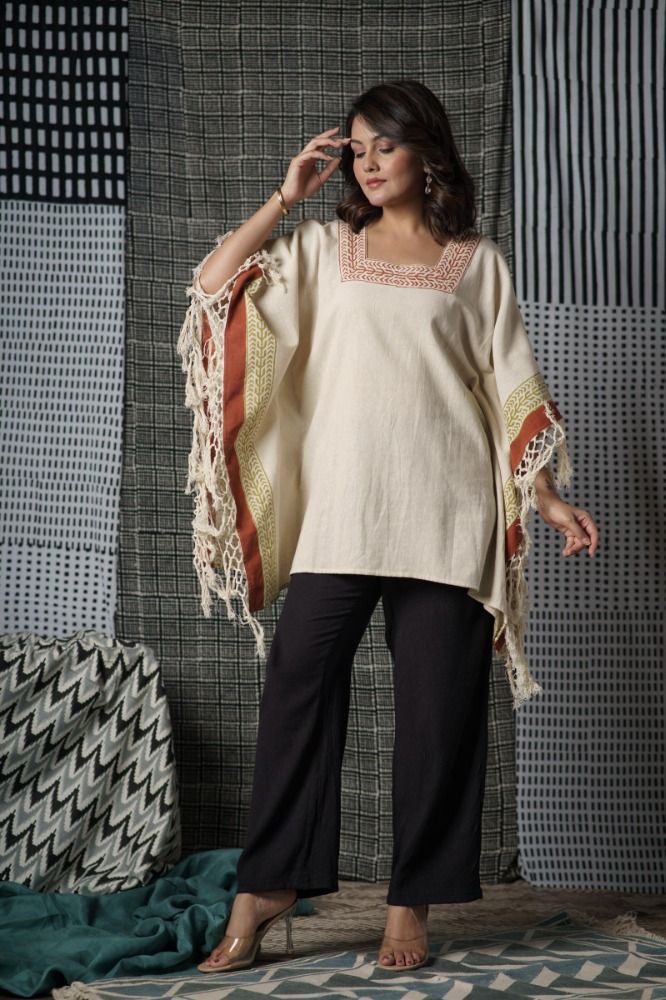 Block Printed Khari Kaftan Top