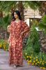 Red Floral Long Kaftan