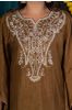 Brown Embroidered Kaftan