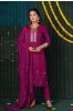 Purple Gota Kurta Dupatta Set