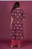 Poppy Red Block Printed Kurta Set