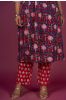 Poppy Red Block Printed Kurta Set