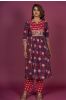 Poppy Red Block Printed Kurta Set