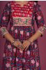 Poppy Red Block Printed Kurta Set