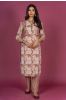 Bellini Peach Block Printed Kurta Set