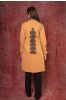 Brown Applique Reversible Quilted Coat