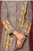 Kashish Grey Applique Reversible Quilted Coat