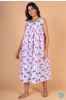 Flamingo Block Print Sleeveless Night Gown