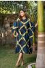 Green Clamp Dye Cotton Kaftan