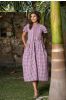 Purple Checks Khari Cotton Dress