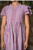 Purple Checks Khari Cotton Dress