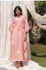 Pastel Peach Shibori Cotton Kaftan