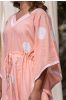 Pastel Peach Shibori Cotton Kaftan