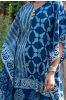 Indigo Designer Block Print Kaftan Dress