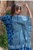 Indigo Designer Block Print Kaftan Dress