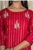 Berry Maroon Embroidered Kurta 