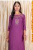 Liliac Purple Embroidered Kurta 