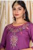 Liliac Purple Embroidered Kurta 