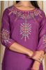 Liliac Purple Embroidered Kurta 