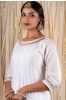 White Muslin Silk Anarkali Kurta 