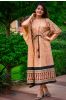 Brush Paint Cotton Kaftan Dress