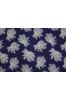 Blue Floral Printed Fine Rayon Fabric