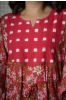 Red Floral Block Printed Kaftan