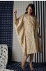 Yellow Block Printed Kaftan