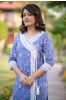 Blue Floral Kurta Pant Set