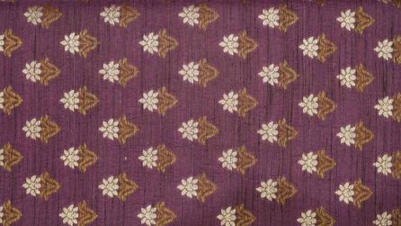 Purple Orchid Golden Zari Work Banarasi Handloom Katia Silk